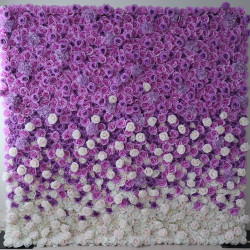 purple rose gradient cloth flower wall fabric rollin up reed pampas grass curtain floral wall wedding backdrop party event props