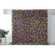 purple roses and green leaves cloth roll up flower wall fabric hanging curtain plant wall event party wedding backdrop