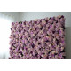 purple roses and hydrangeas and peonies cloth roll up flower wall fabric hanging curtain plant wall event party wedding backdrop