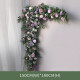 purple forest wedding style, purple artificial wedding flowers, diy wedding flowers, wedding arch flowers