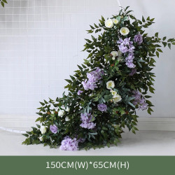 forest wedding style, purple artificial wedding flowers, diy wedding flowers, wedding arch flowers