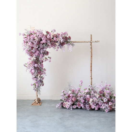 purple wedding style, purple artificial wedding flowers, diy wedding flowers, wedding arch flowers