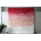 red and pink peonies and light yellow and pink roses cloth roll up flower wall fabric hanging curtain plant wall event party wedding backdrop