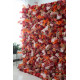 red and pink roses and red hydrangeas cloth roll up flower wall fabric hanging curtain plant wall event party wedding backdrop