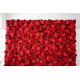 red and purple roses and peonies cloth roll up flower wall fabric hanging curtain plant wall event party wedding backdrop