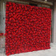 red burgundy rose roll up cloth 5d flower wall arrangement wedding backdrop decor hanging curtain green plants wall