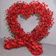 red roses heart shape, floral arch, wedding arch backdrop, including frame