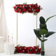 pink wedding arch flowers, red artificial wedding flowers, diy wedding flowers, wedding faux flowers