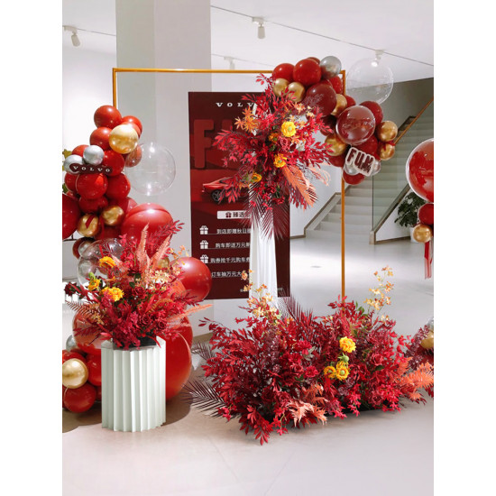 party & wedding flowers arrangement, red artificial wedding flowers, diy wedding flowers, wedding faux flowers