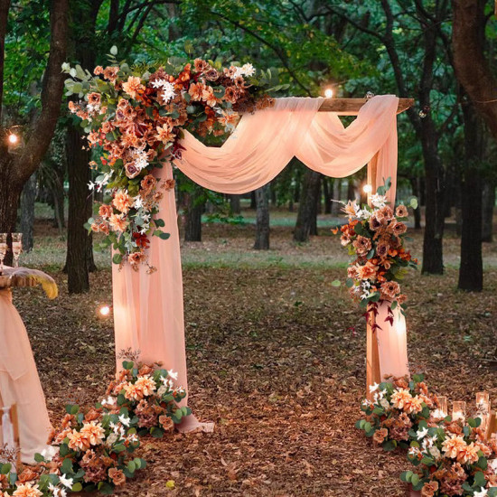 background stage decoration flowers, retro wedding style, retro artificial wedding flowers, diy wedding flowers, wedding arch flowers