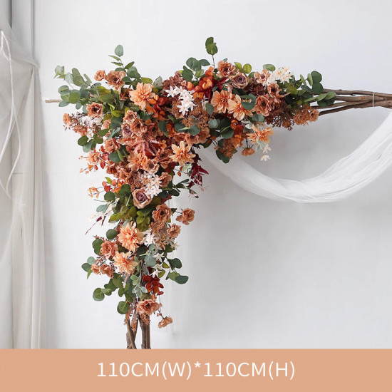 background stage decoration flowers, retro wedding style, retro artificial wedding flowers, diy wedding flowers, wedding arch flowers