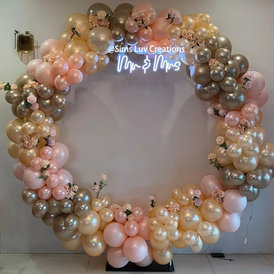 party & hoop balloon circle loop flower arch photo booth backdrop stand round backdrop