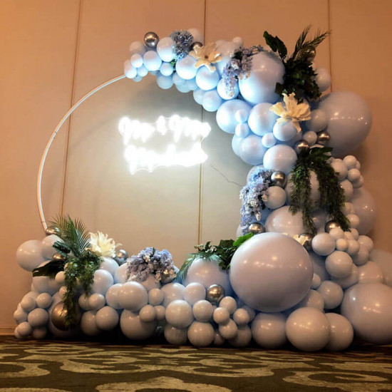 party & hoop balloon circle loop flower arch photo booth backdrop stand round backdrop