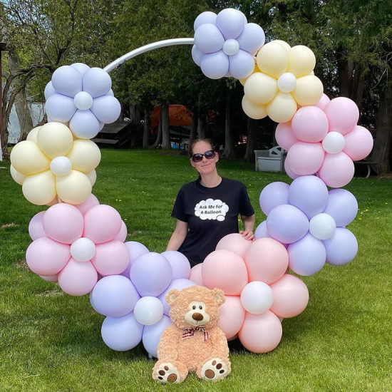 party & hoop balloon circle loop flower arch photo booth backdrop stand round backdrop