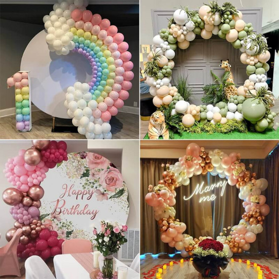 party & hoop balloon circle loop flower arch photo booth backdrop stand round backdrop