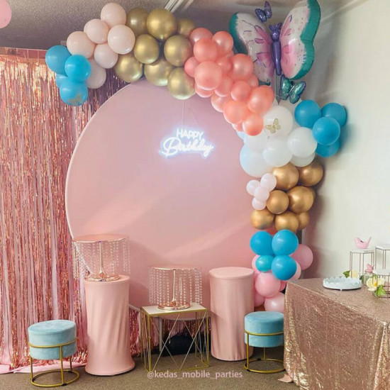 party & hoop balloon circle loop flower arch photo booth backdrop stand round backdrop