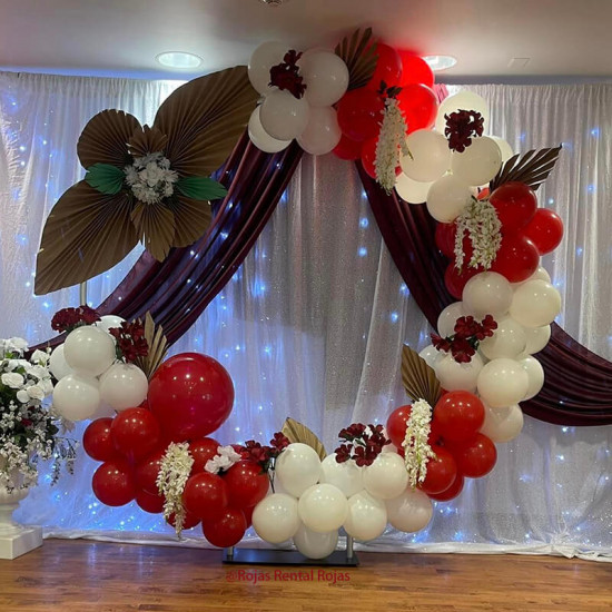 party & hoop balloon circle loop flower arch photo booth backdrop stand round backdrop