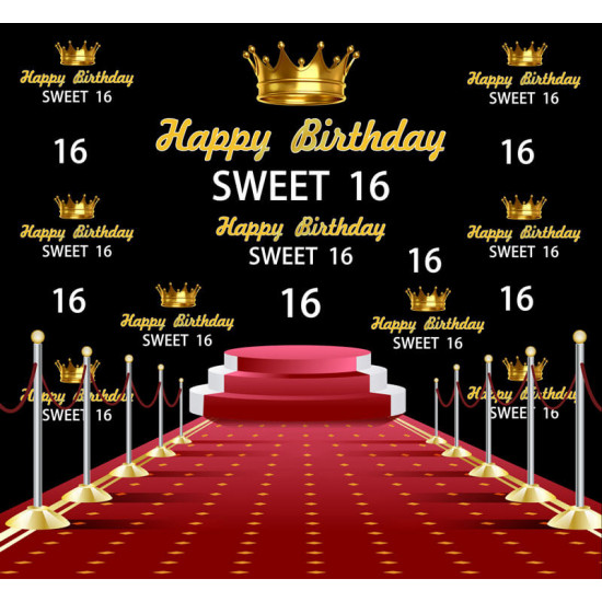 sweet 16 backdrop ideas sweet sixteen birthday photo backdrop crown red carpet backdrop