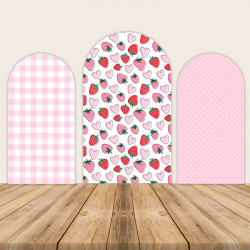 sweet strawberry girl birthday party decoration backdrop