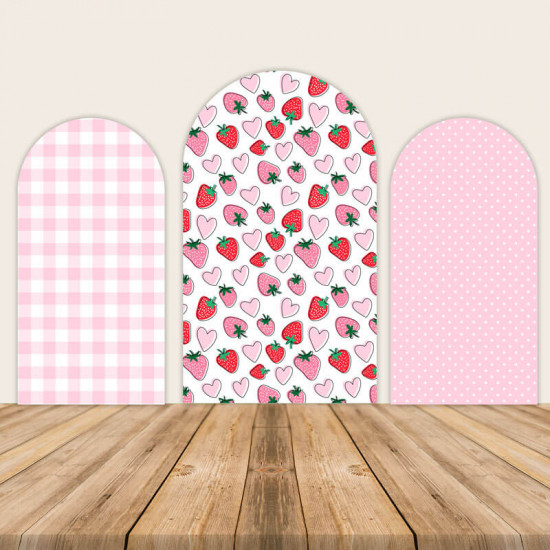 sweet strawberry girl birthday party decoration backdrop