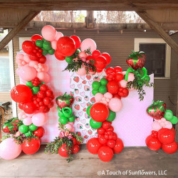 sweet strawberry girl birthday party decoration backdrop