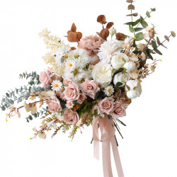 pink rose wedding bridal bouquet, wedding bouquet flowers, diy wedding flowers, artificial wedding flowers