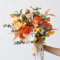 orange rose wedding bridal bouquet, wedding bouquet flowers, diy wedding flowers, artificial wedding flowers