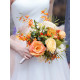 orange rose wedding bridal bouquet, wedding bouquet flowers, diy wedding flowers, artificial wedding flowers