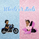 wheels or heels gender reveal backdrop