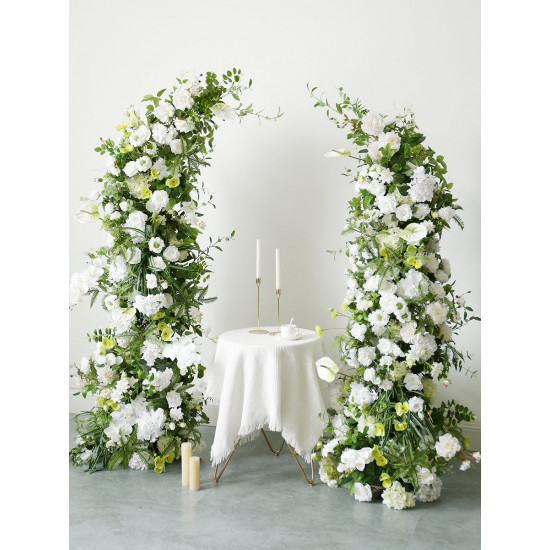 white 7 green wedding flowers gate, white artificial wedding flowers, diy wedding flowers, wedding faux flowers