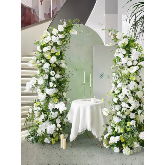 white 7 green wedding flowers gate, white artificial wedding flowers, diy wedding flowers, wedding faux flowers