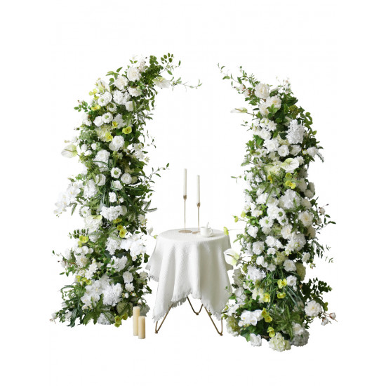 white 7 green wedding flowers gate, white artificial wedding flowers, diy wedding flowers, wedding faux flowers