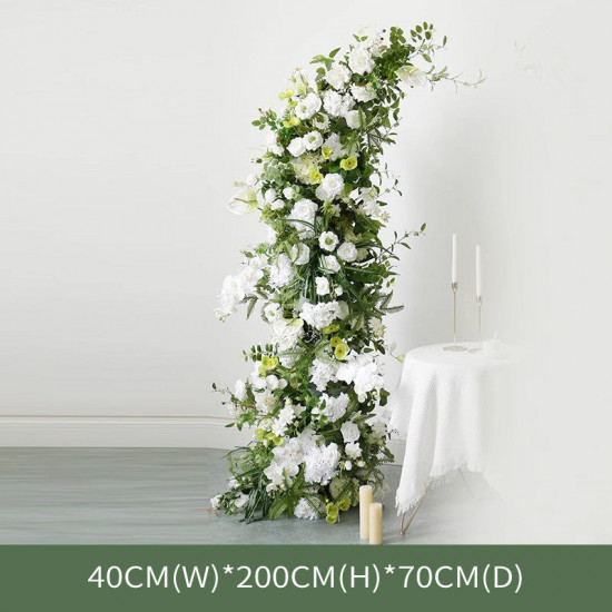 white 7 green wedding flowers gate, white artificial wedding flowers, diy wedding flowers, wedding faux flowers