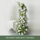 white 7 green wedding flowers gate, white artificial wedding flowers, diy wedding flowers, wedding faux flowers