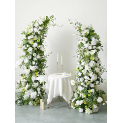 white 7 green wedding flowers gate, white artificial wedding flowers, diy wedding flowers, wedding faux flowers