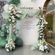 forest wedding style, white artificial wedding flowers, diy wedding flowers, wedding faux flowers