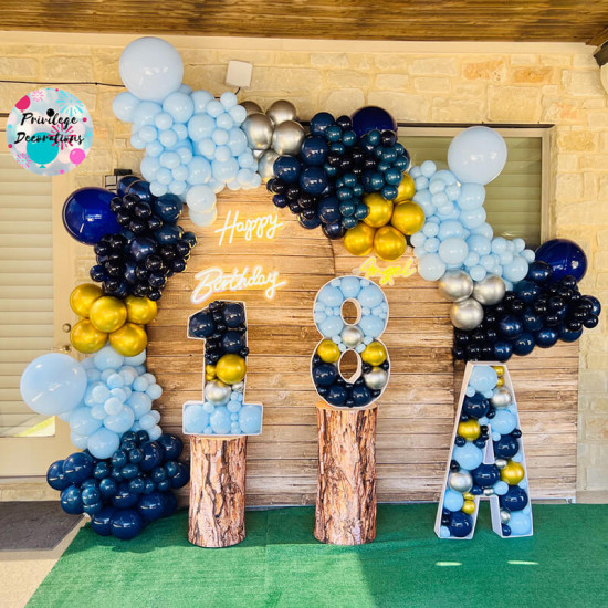 wood birthday party decoration chiara backdrop arched wall covers only