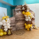 wood birthday party decoration chiara backdrop arched wall covers only